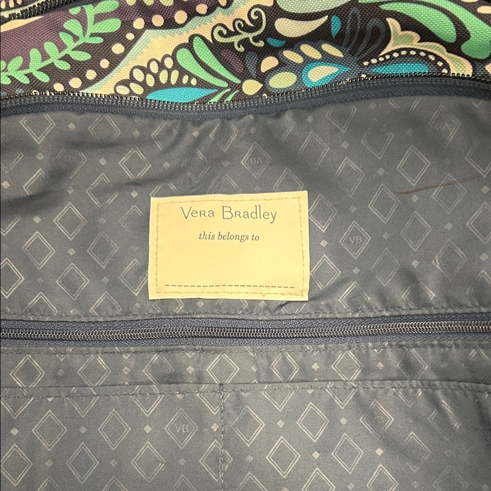 Vera Bradley Paisley Backpack in Blue and Teal - Picture 8 of 8